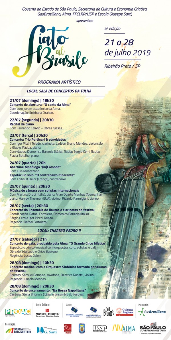 Programação oficial - 4º Festival Fiato al Brasile