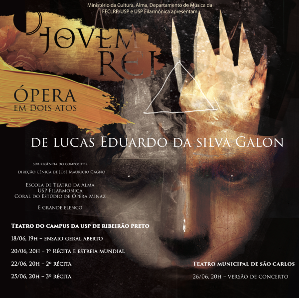 Ópera “O Jovem Rei” tem estreia mundial em Ribeirão Preto no próximo dia 20